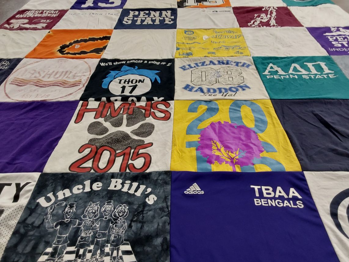 T-shirt quilt featuring bengals by Natalie from MD