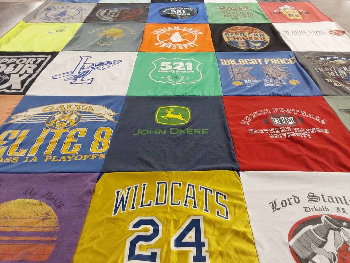T-shirt quilt featuring wildcats by Sara from SC