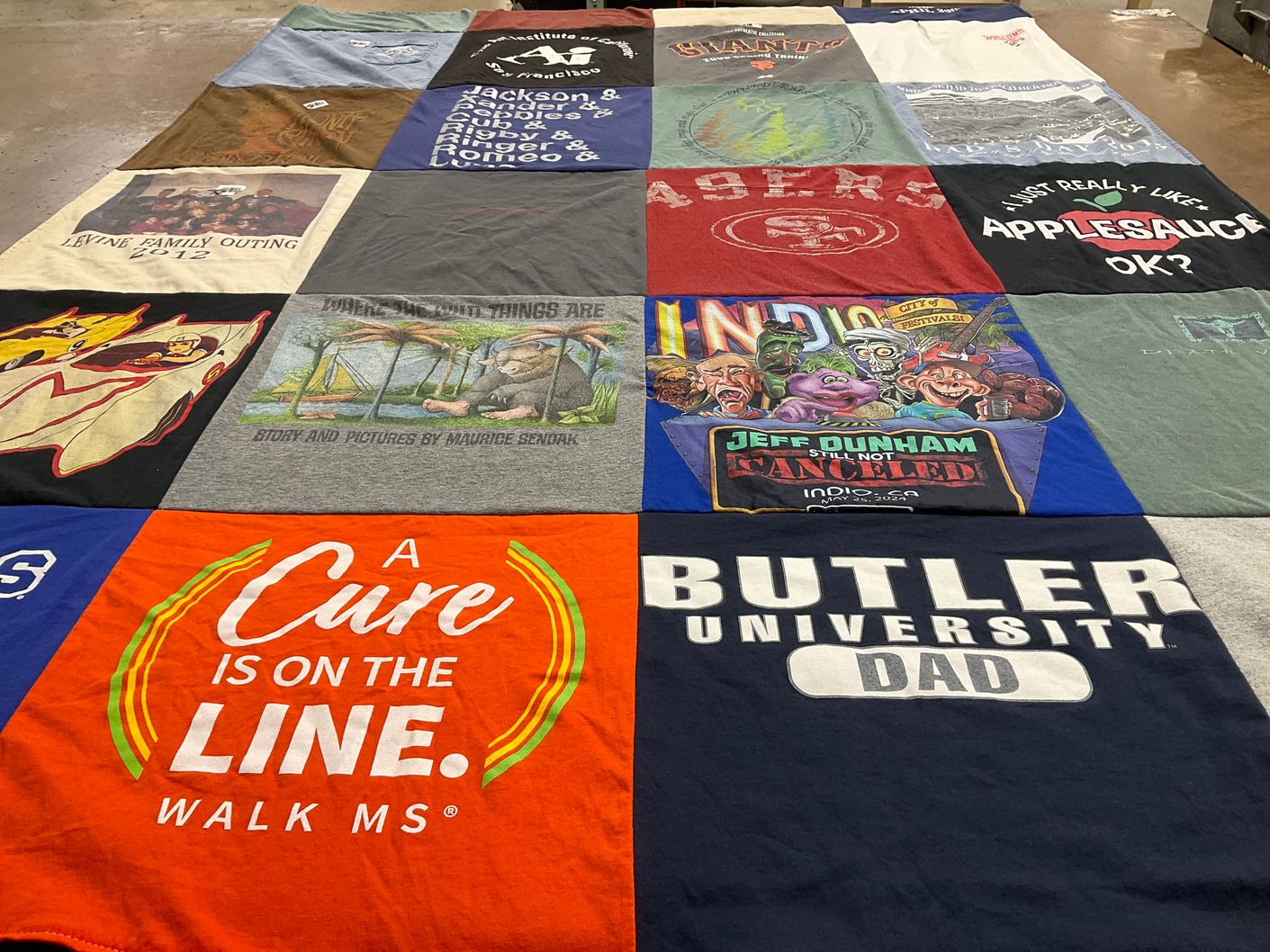 T-shirt quilt featuring san francisco 49ers by Daniel from CA