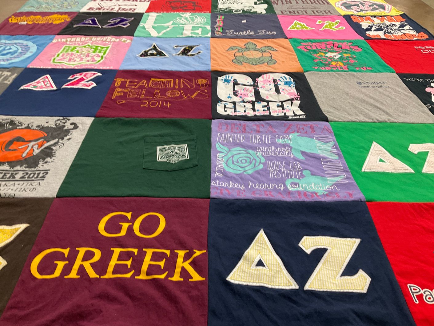 T-shirt quilt from wintrop university by Tiffany from SC