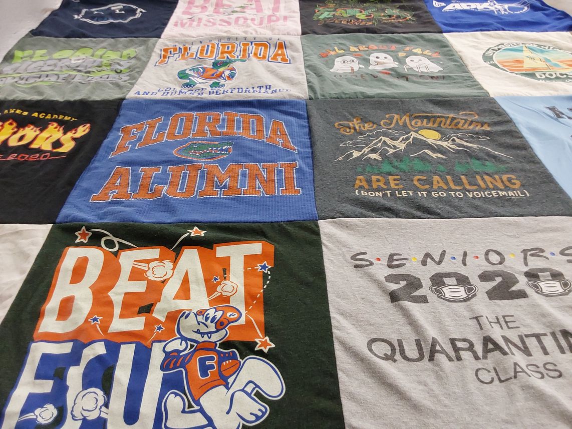 T-shirt quilt from university of florida by ada from FL