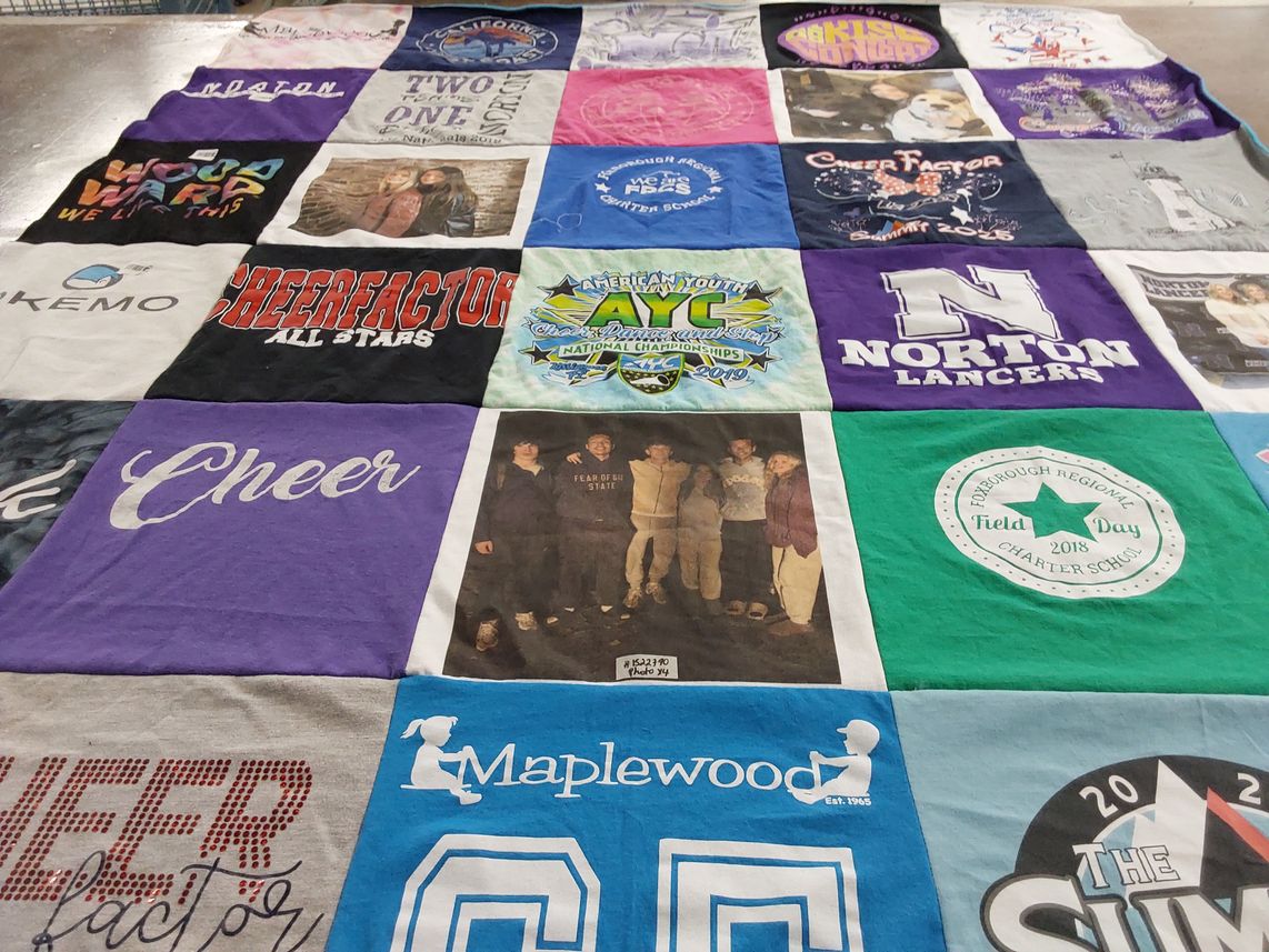 T-shirt quilt featuring norton lancers by Kiersten from MA