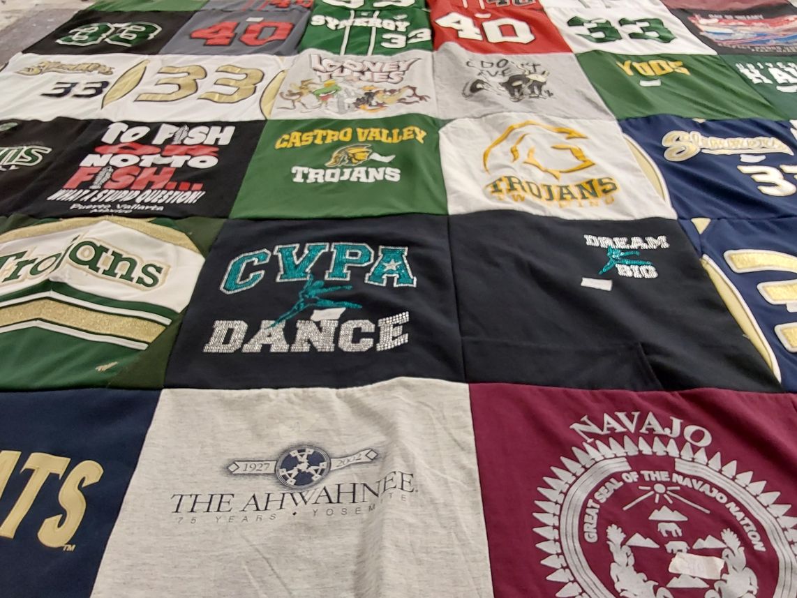 T-shirt quilt featuring castro valley trojans by Veronica from CA