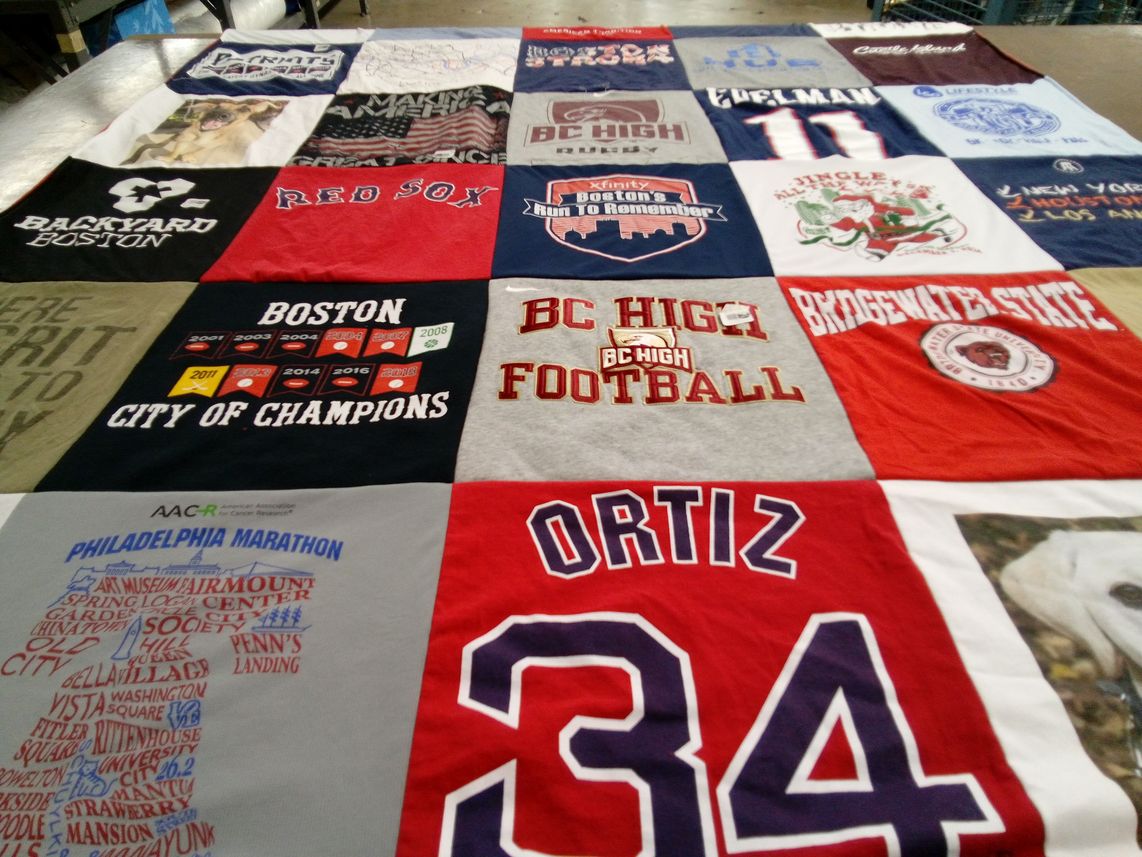 T-shirt quilt featuring boston red sox by Tricia from MA