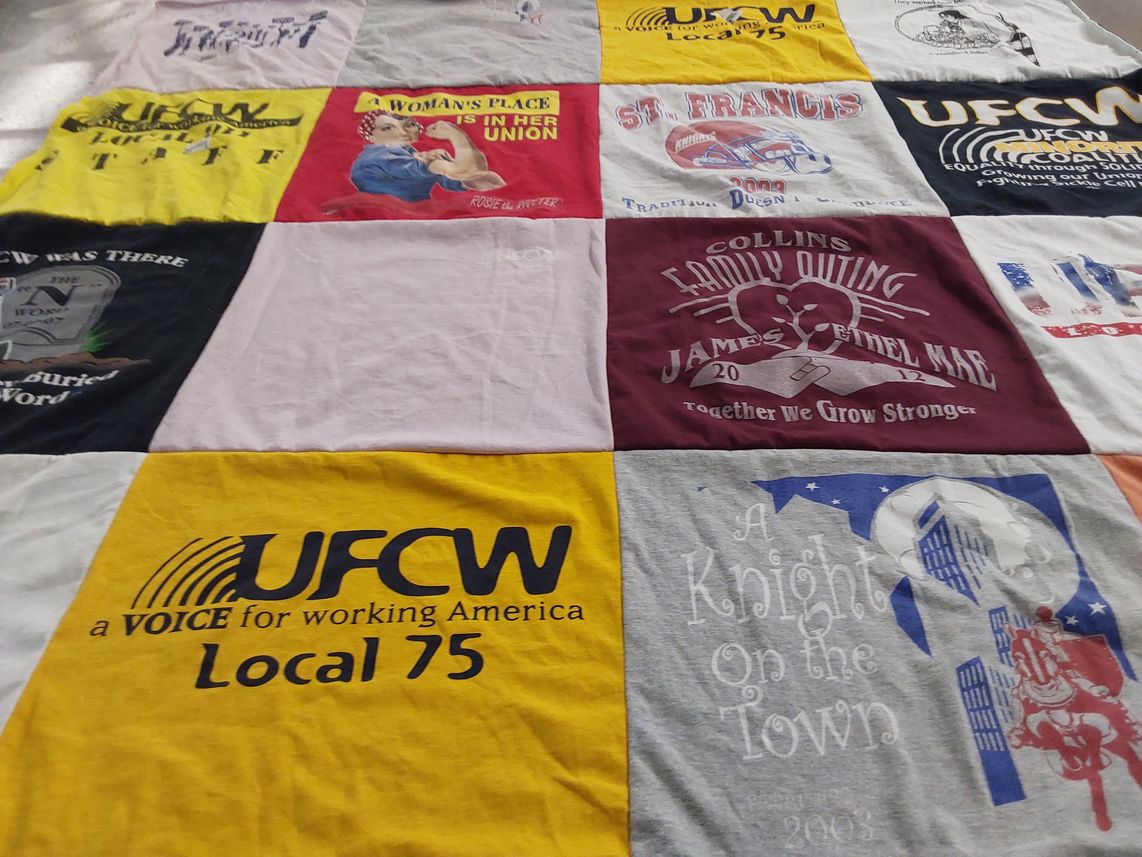 T-shirt quilt from st francis university by Debra from OH