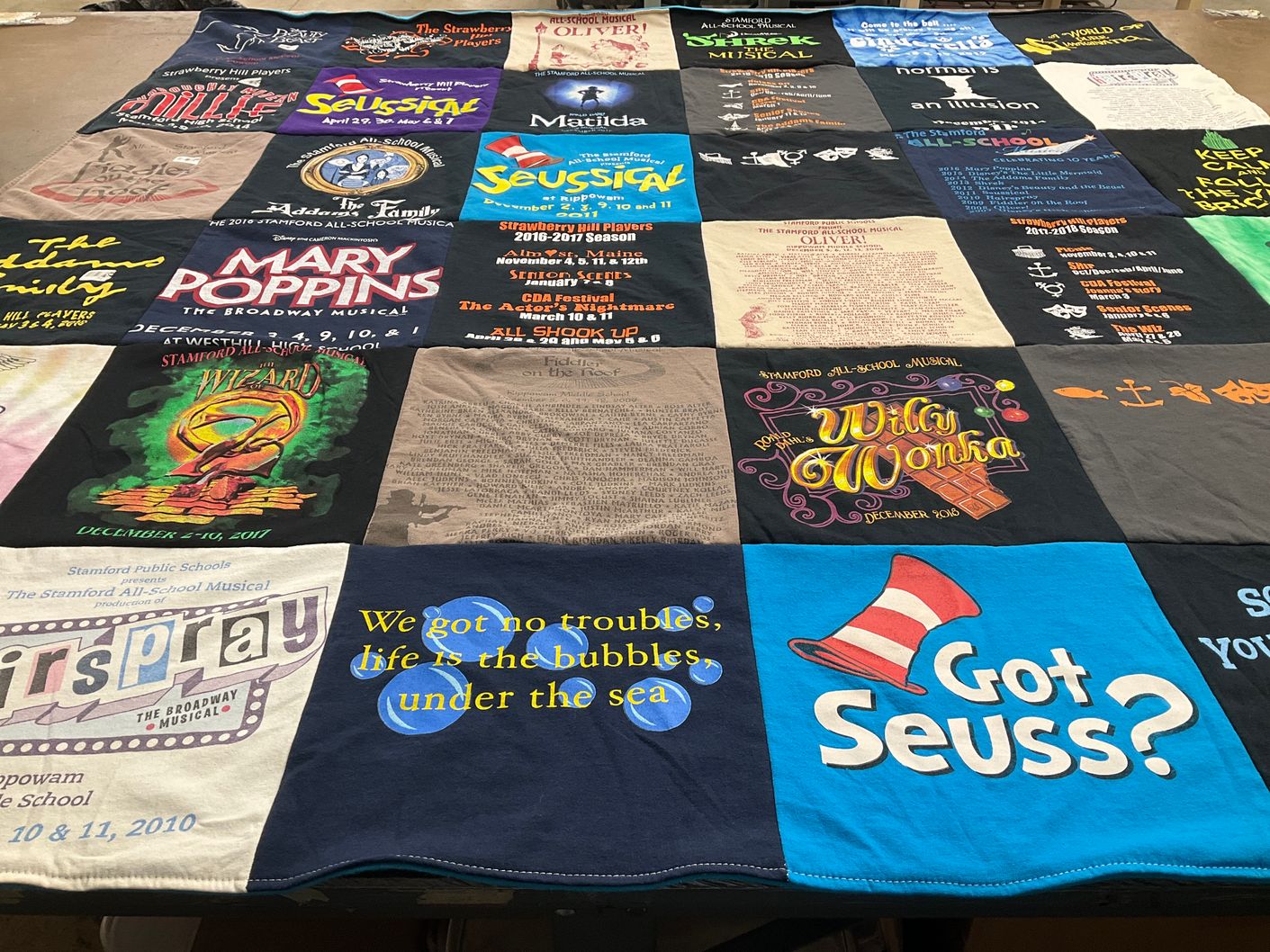 T-shirt quilt from westhill high school by scott from CT