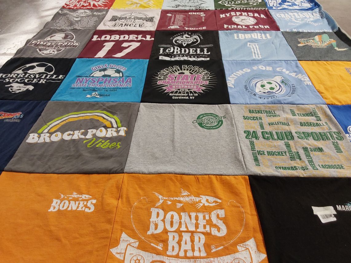 T-shirt quilt featuring morrisville soccer by Jessica from NY