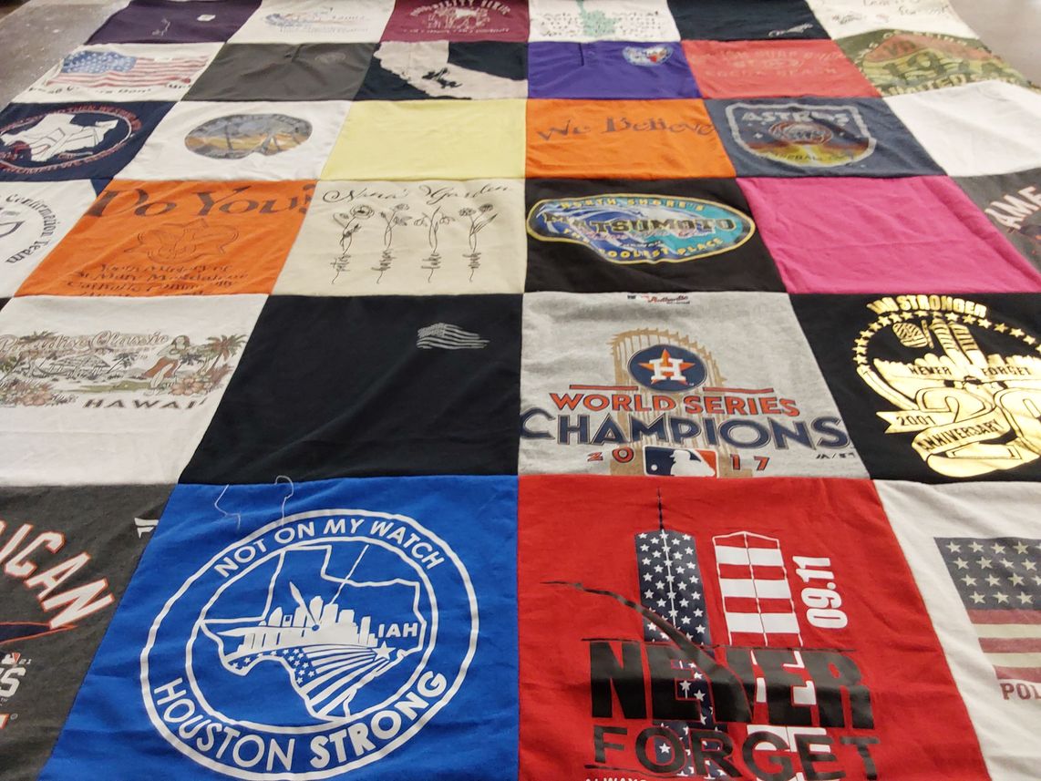 T-shirt quilt featuring houston astros by Ashley from TX
