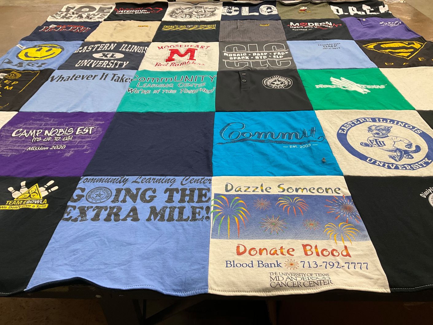 T-shirt quilt from eastern illinois university by Ashley from TX