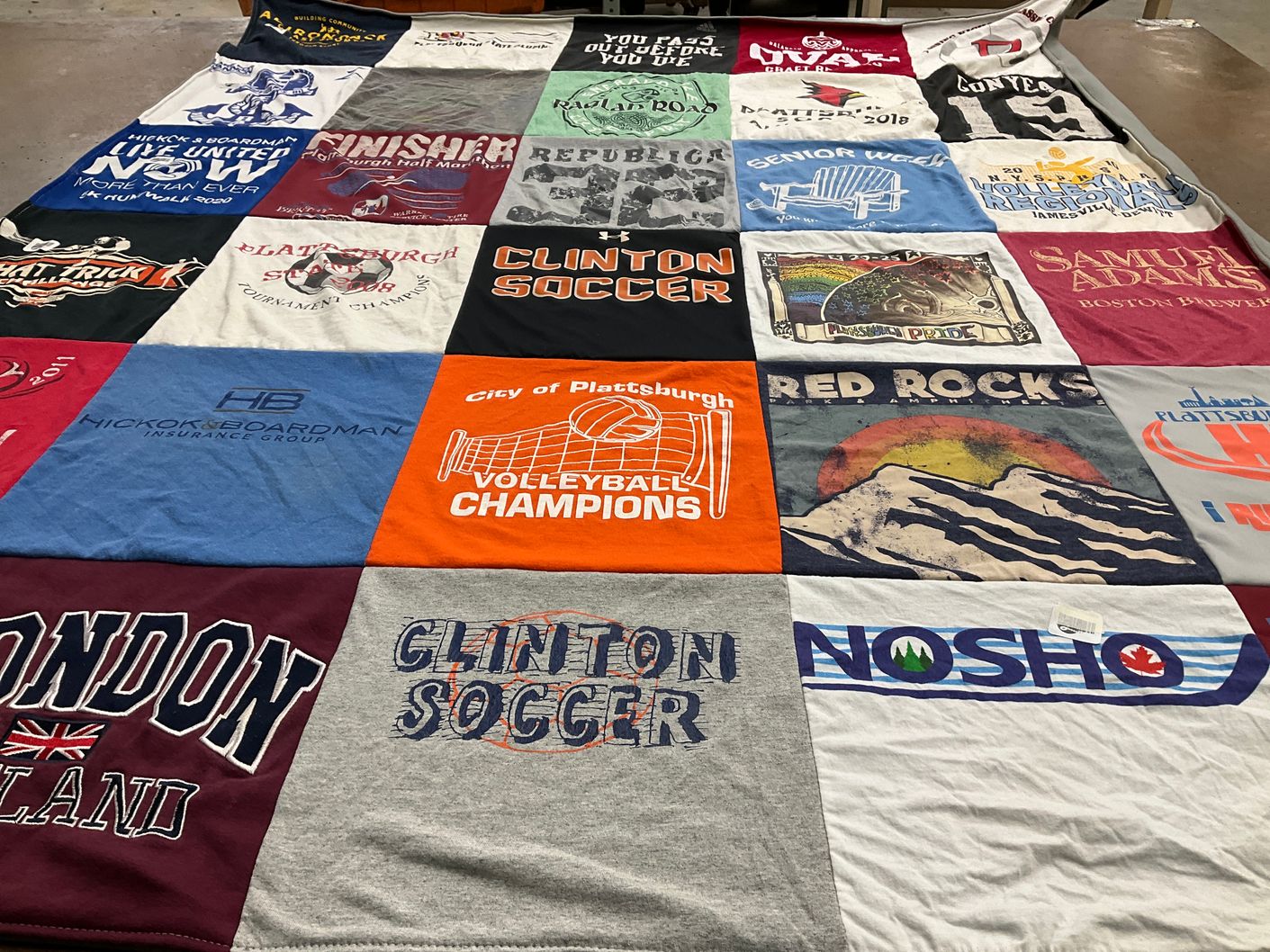 T-shirt quilt featuring clinton soccer by Ryan from NY