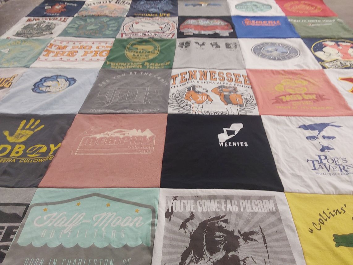 T-shirt quilt from tennessee state university by Laura from TN