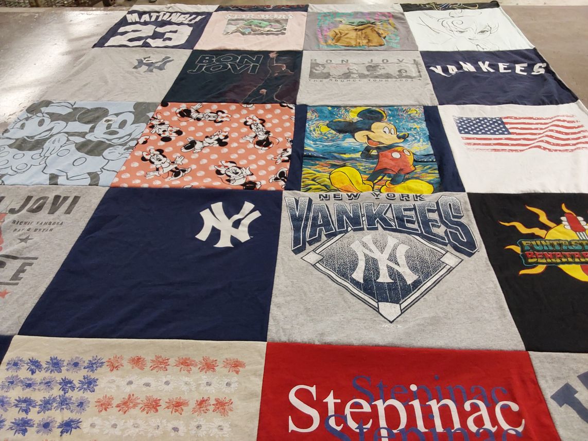 T-shirt quilt featuring new york yankees by Deborah from NJ