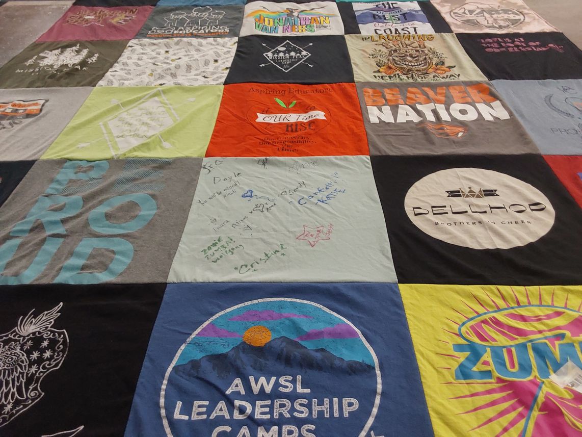 T-shirt quilt featuring oregon state university beavers by Tammy from WA