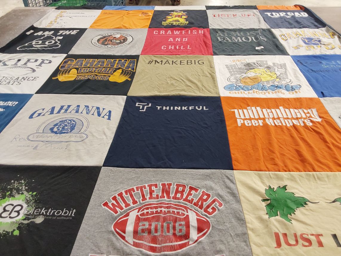 T-shirt quilt featuring gahanna football, wittenberg university football by William from MI