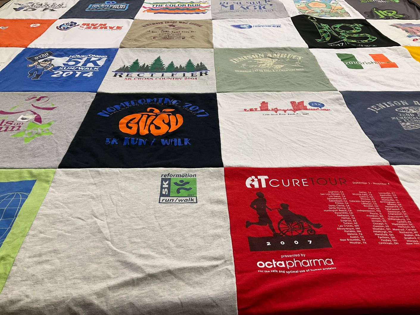 T-shirt quilt from grand valley state university by Mark from MI