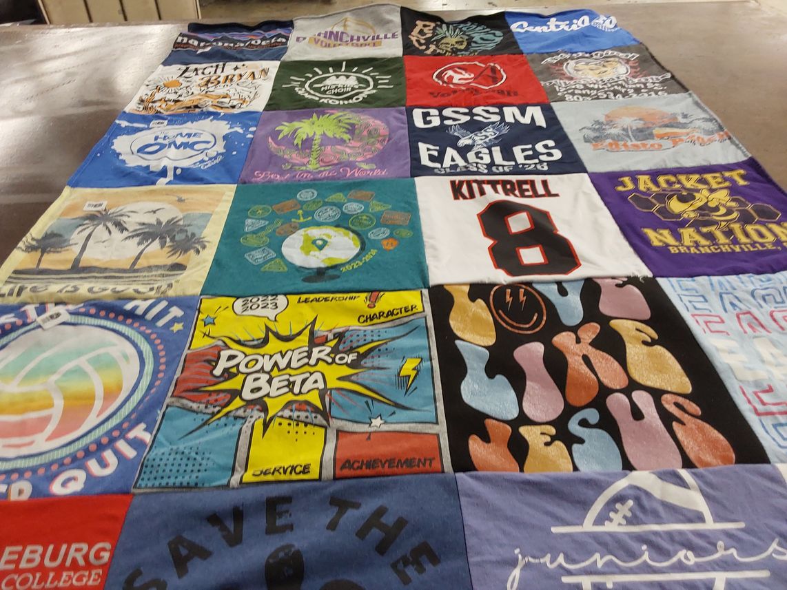 T-shirt quilt featuring branchville jacket nation by Angela from SC
