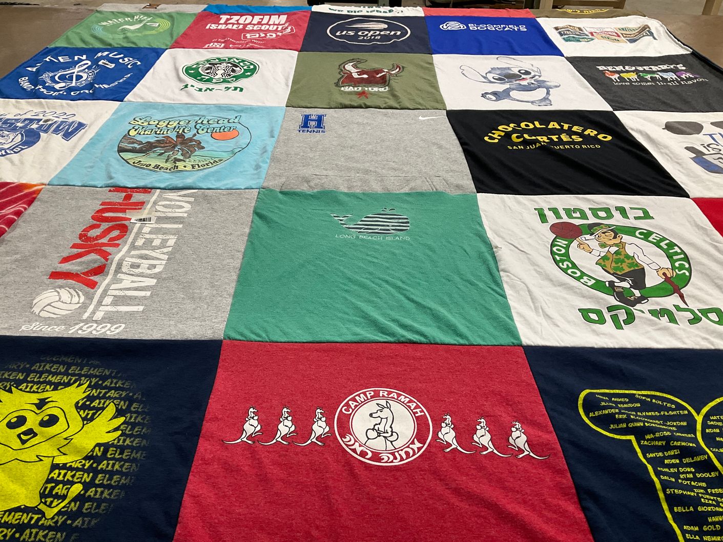 T-shirt quilt featuring boston celtics by Joni from CT