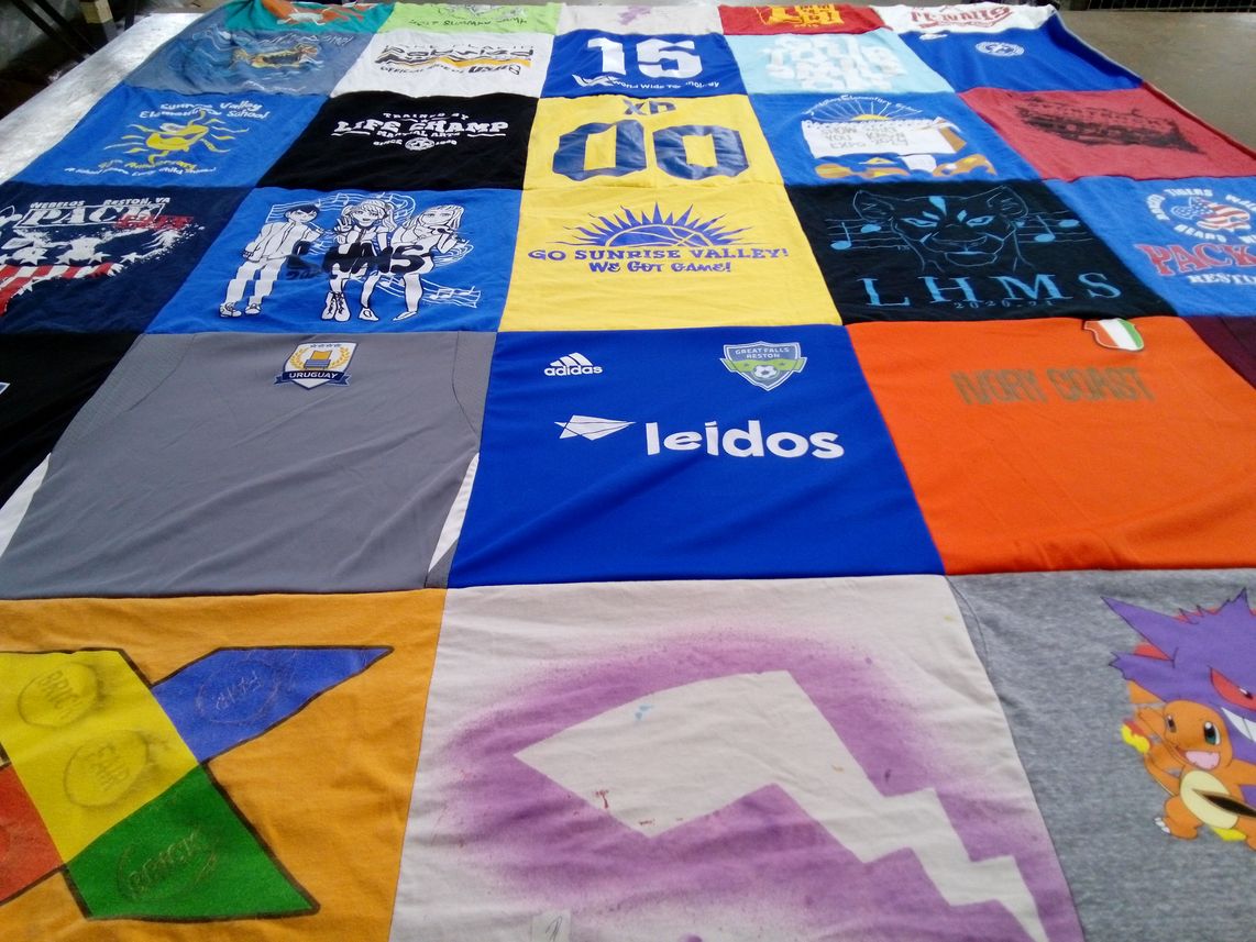 T-shirt quilt featuring great falls soccer club by Kara from VA