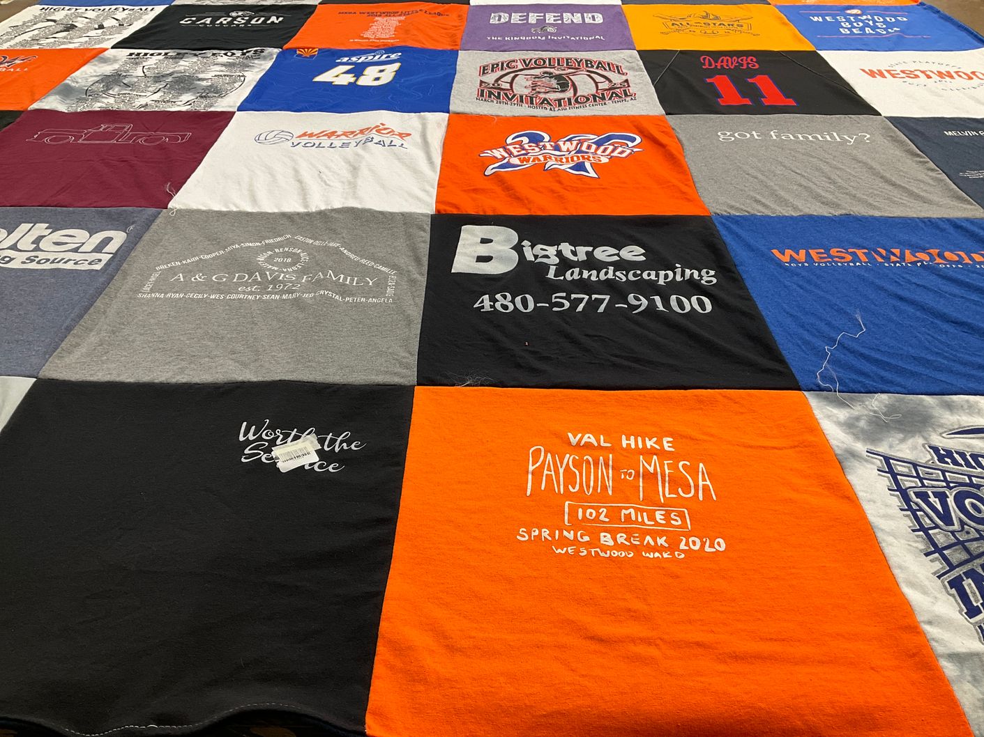 T-shirt quilt featuring westwood warriors by COURTNEY from AZ