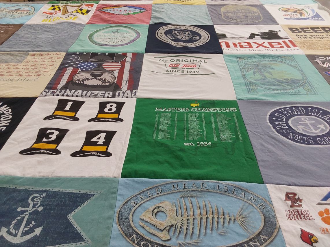 T-shirt quilt from boston college by Clifton from NC