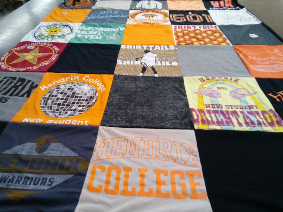 T-shirt quilt featuring hendrix college warriors by Lynette from AR