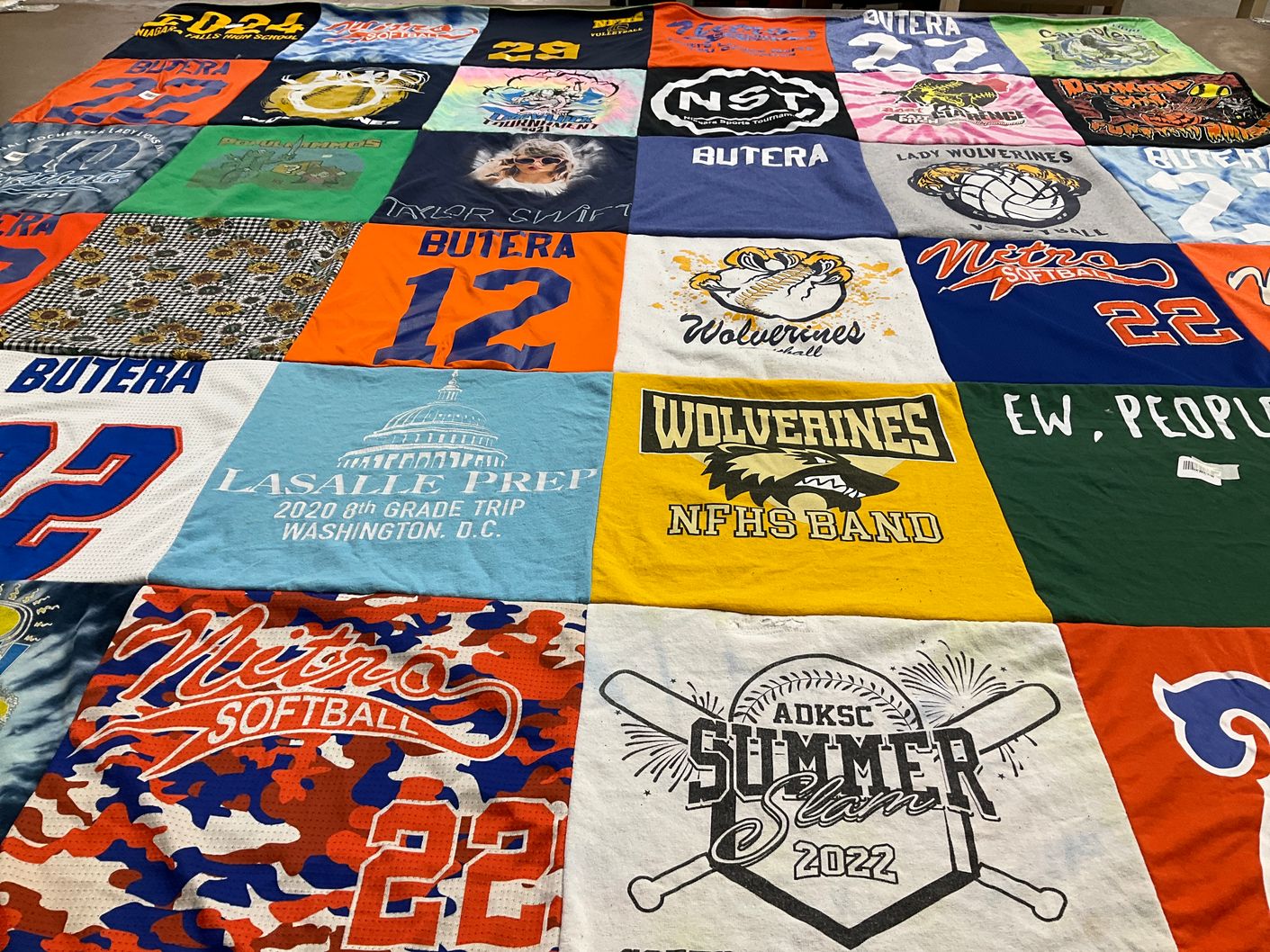 T-shirt quilt featuring wolverines by Courtney from NY