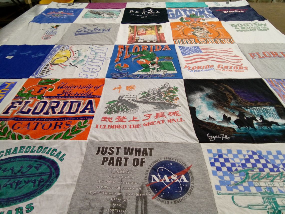 T-shirt quilt featuring florida gators by Linda from FL