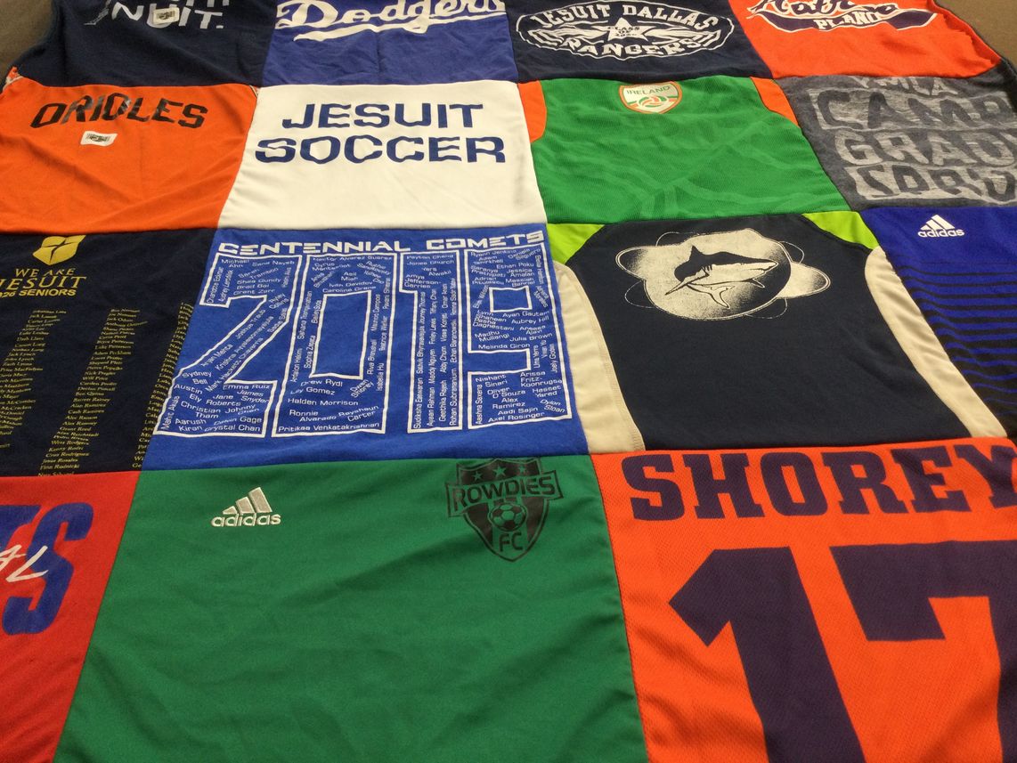 T-shirt quilt featuring rowdies fc by Kristie from TX