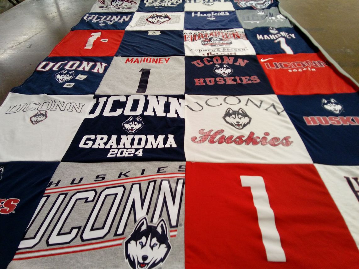 T-shirt quilt featuring uconn huskies by kristin from NY