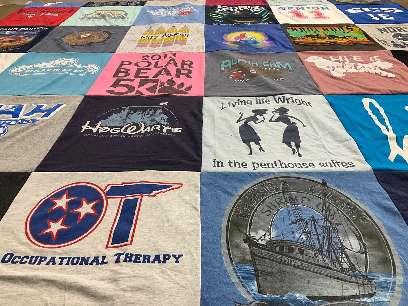 T-shirt quilt featuring tennessee basketball by Audrey from TN