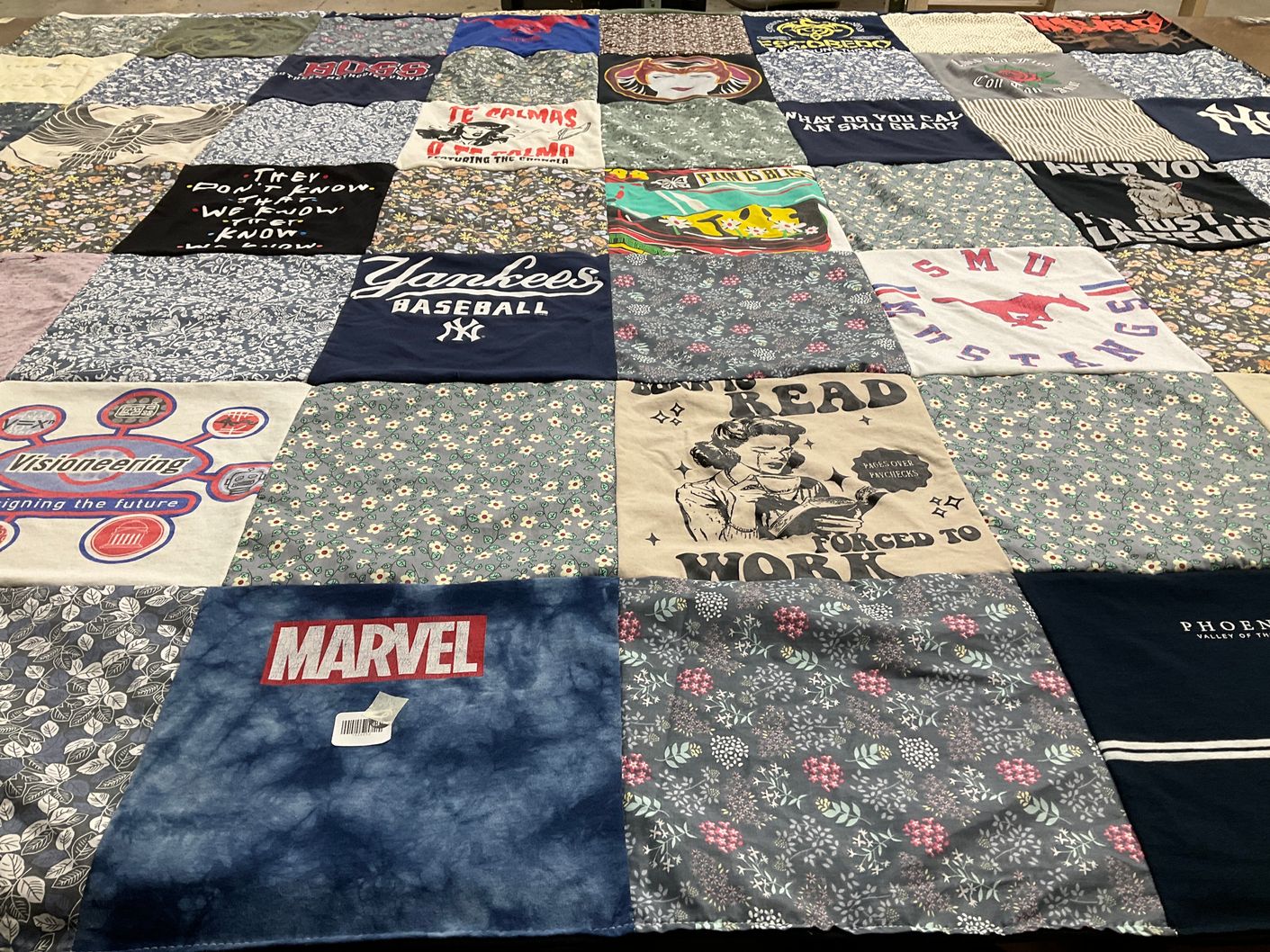 T-shirt quilt featuring new york yankees by Aileen from TX