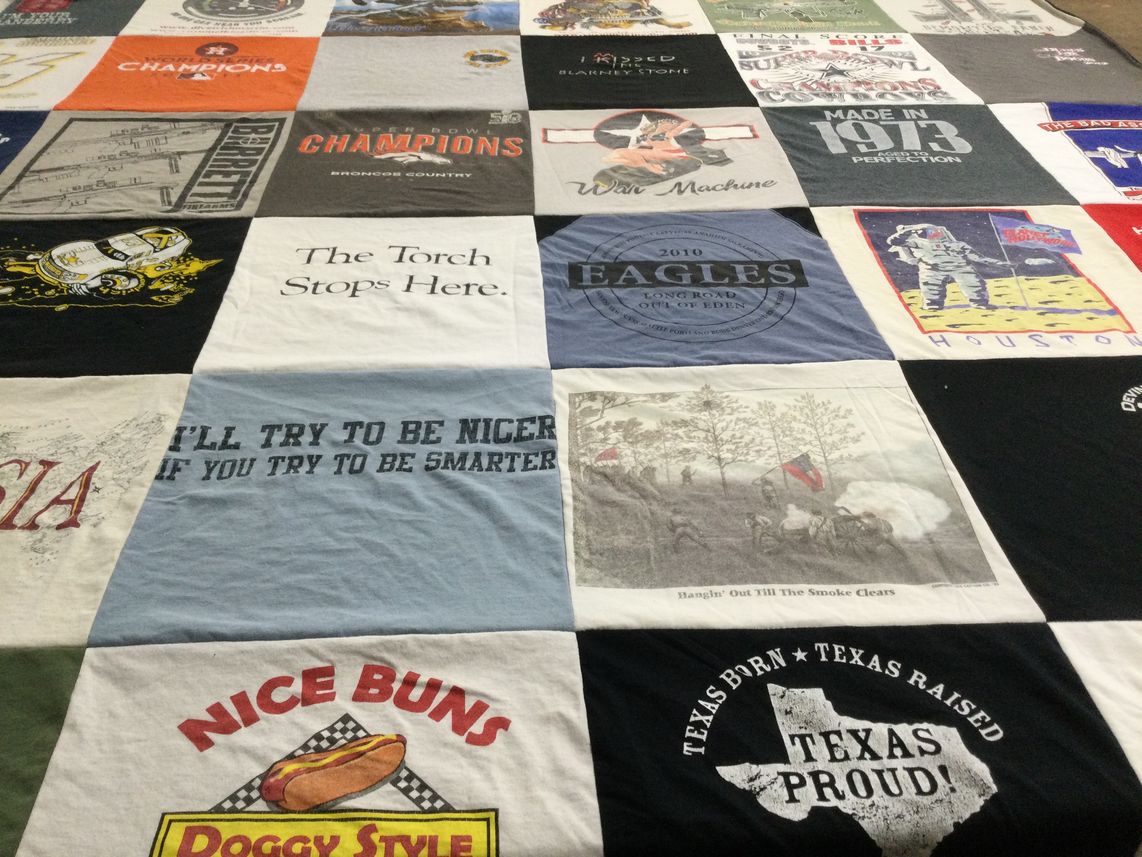 T-shirt quilt from long road high school by DIANA from TX