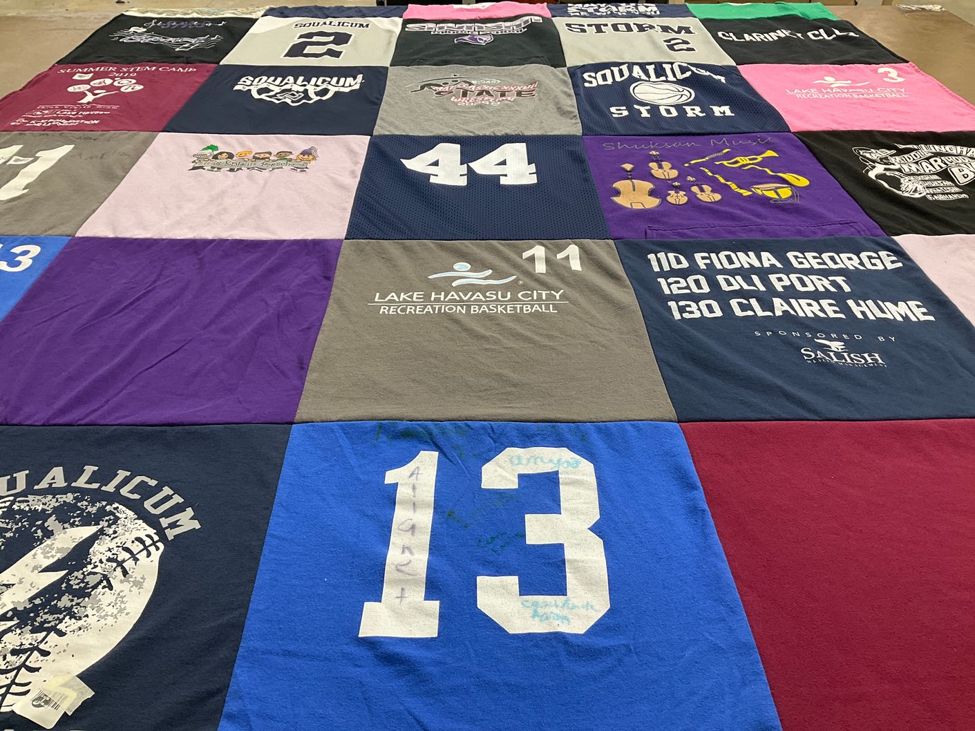 T-shirt quilt featuring squalicum storm by Tiffany from WA