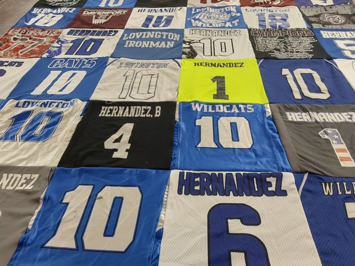 T-shirt quilt from lovington high school by Holly from TX