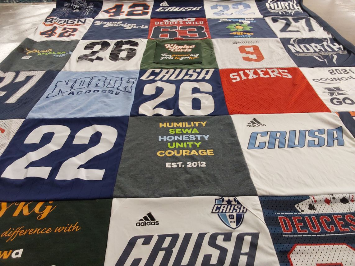 T-shirt quilt from north high school by Mindy from PA