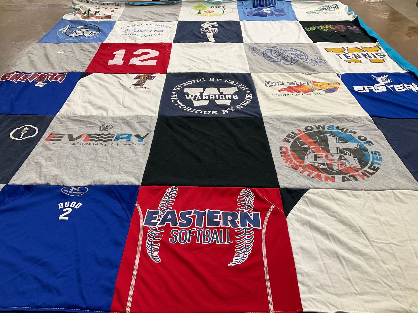 T-shirt quilt featuring eastern softball by Michelle from AL