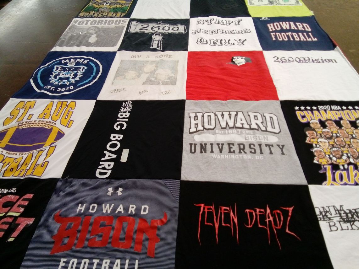 T-shirt quilt featuring howard bison football by Shan from LA