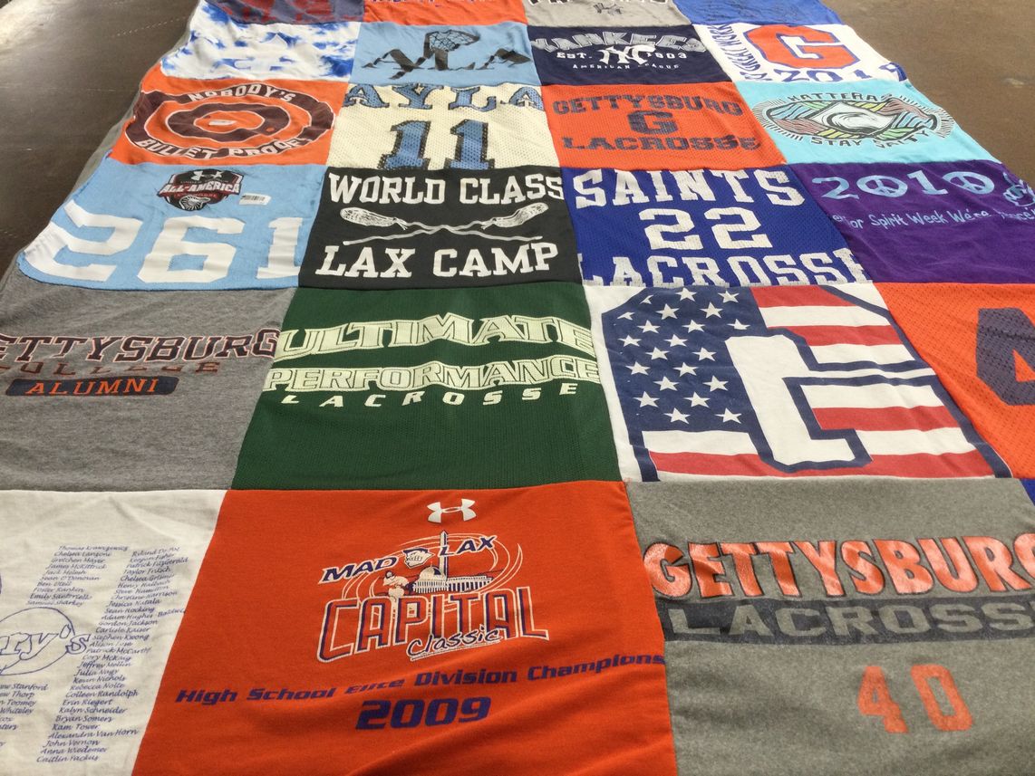 T-shirt quilt from gettysburg college by Nancy from MD