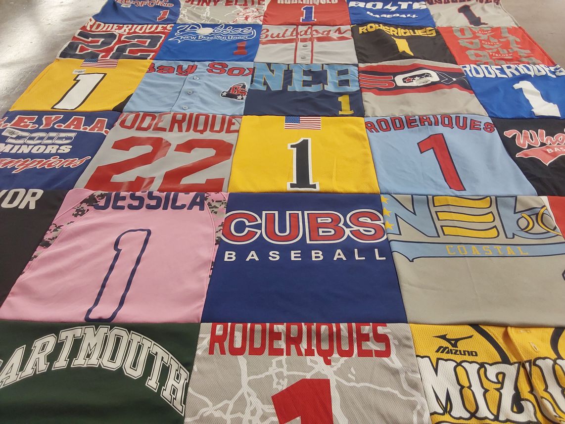 T-shirt quilt from dartmouth college by Jessica from MA