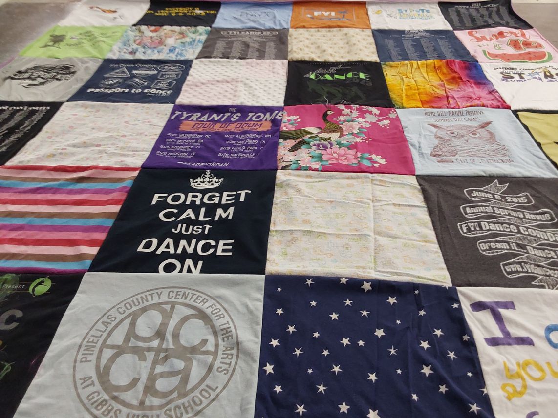 T-shirt quilt from gibbs high school by Chris from FL