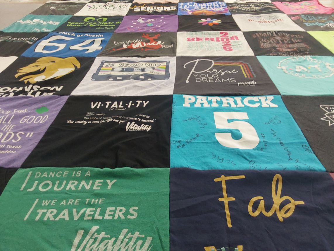T-shirt quilt from johnson high school by Brooke from TX