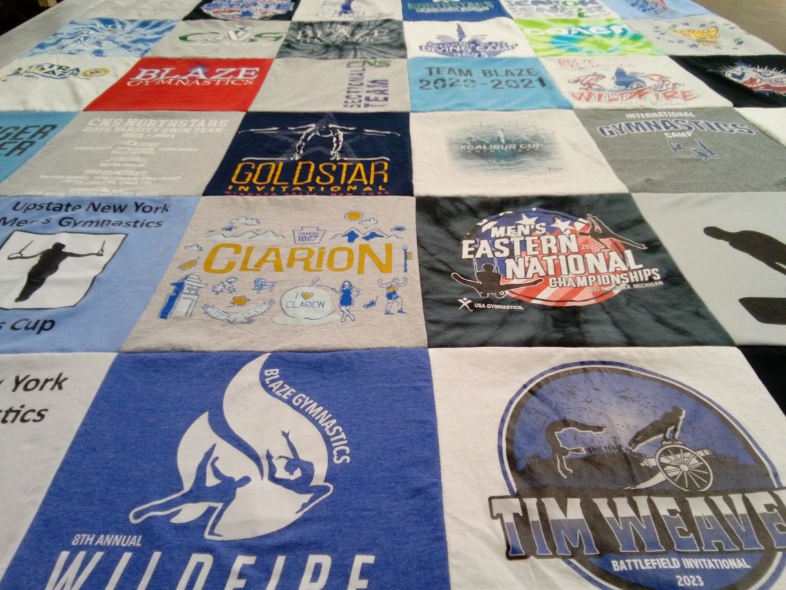 T-shirt quilt featuring team blaze, cns northstars by ERICA from NY