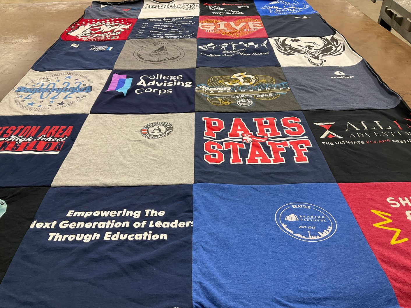 T-shirt quilt from pennsylvania high school by Rebecca from PA