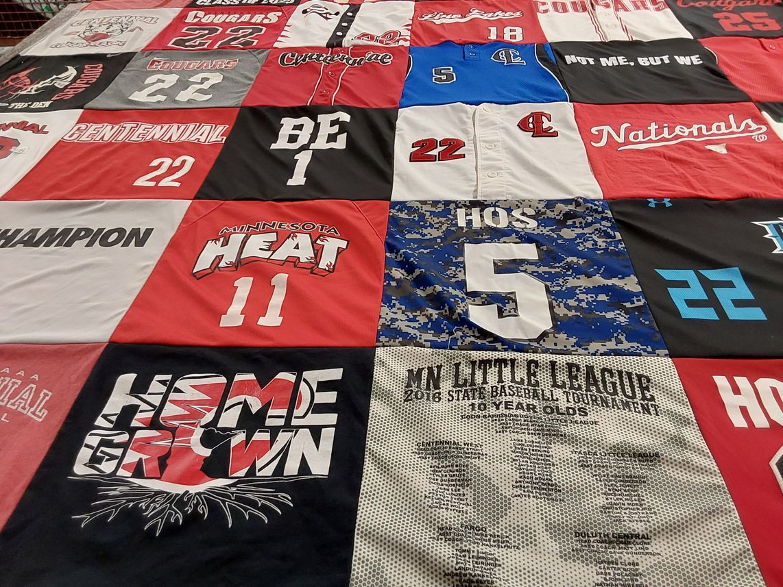 T-shirt quilt featuring minnesota heat, cougars by Michelle from MN