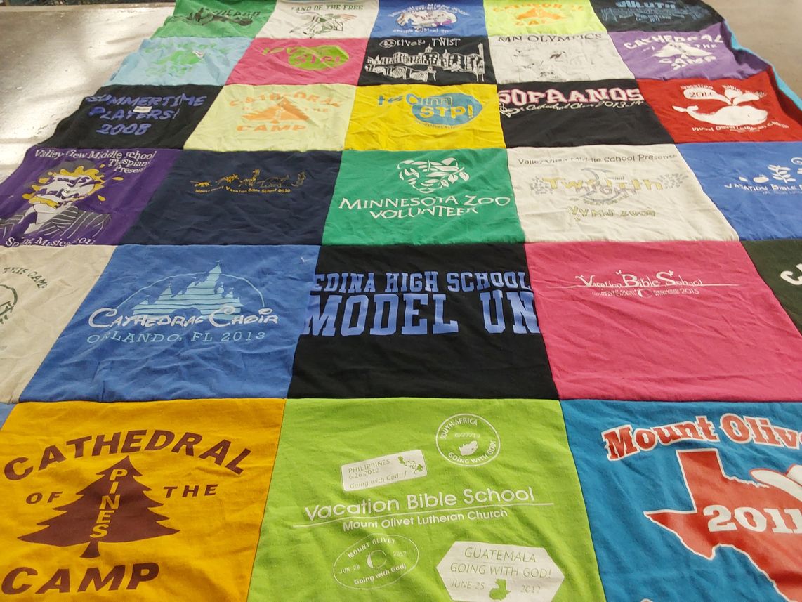 T-shirt quilt from medina high school by Sarah from MN