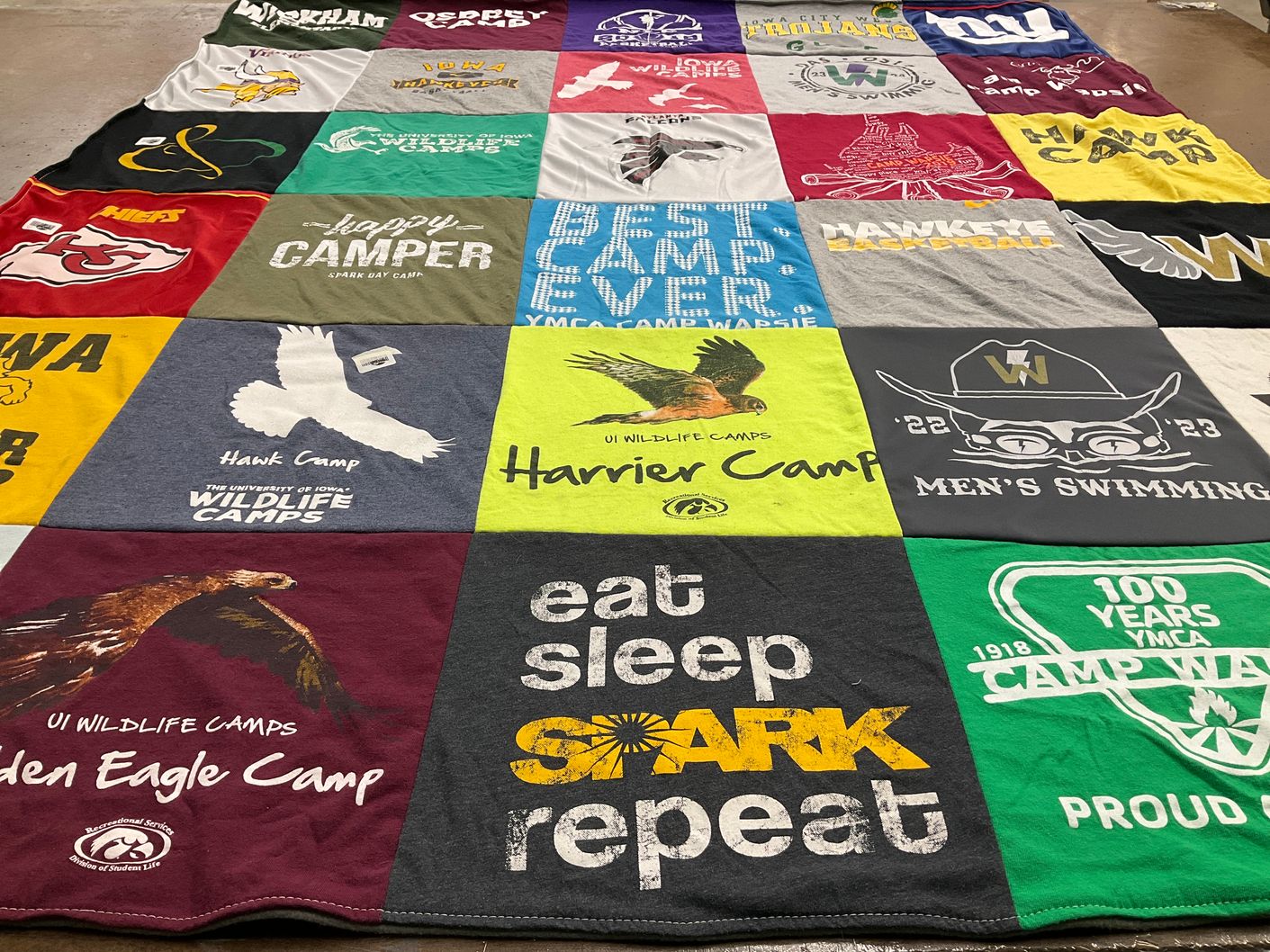 T-shirt quilt from the university of iowa by Janet from IA