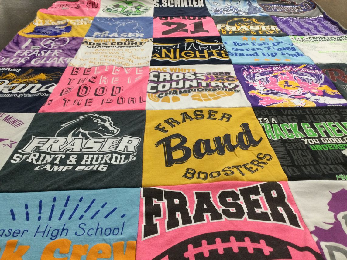T-shirt quilt from fraser high school by Sydney from MI