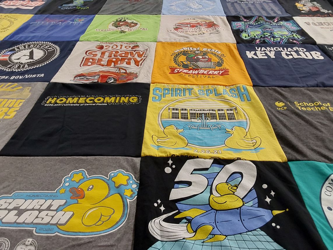 T-shirt quilt from university of central florida by Carley from FL