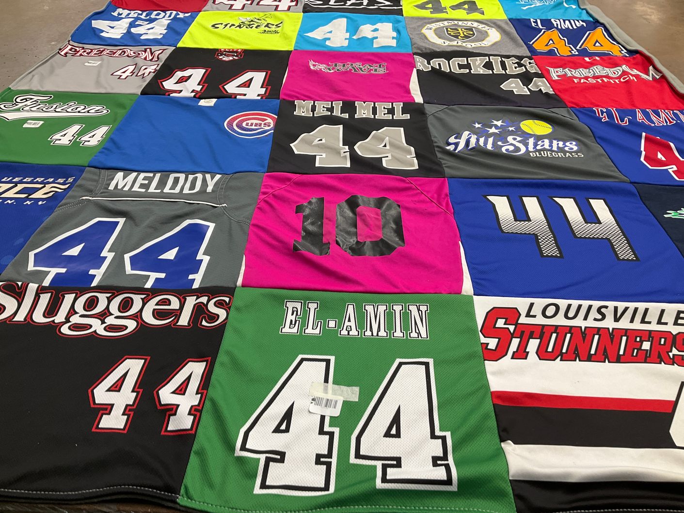 T-shirt quilt featuring louisville stunners by Ahenewa from KY