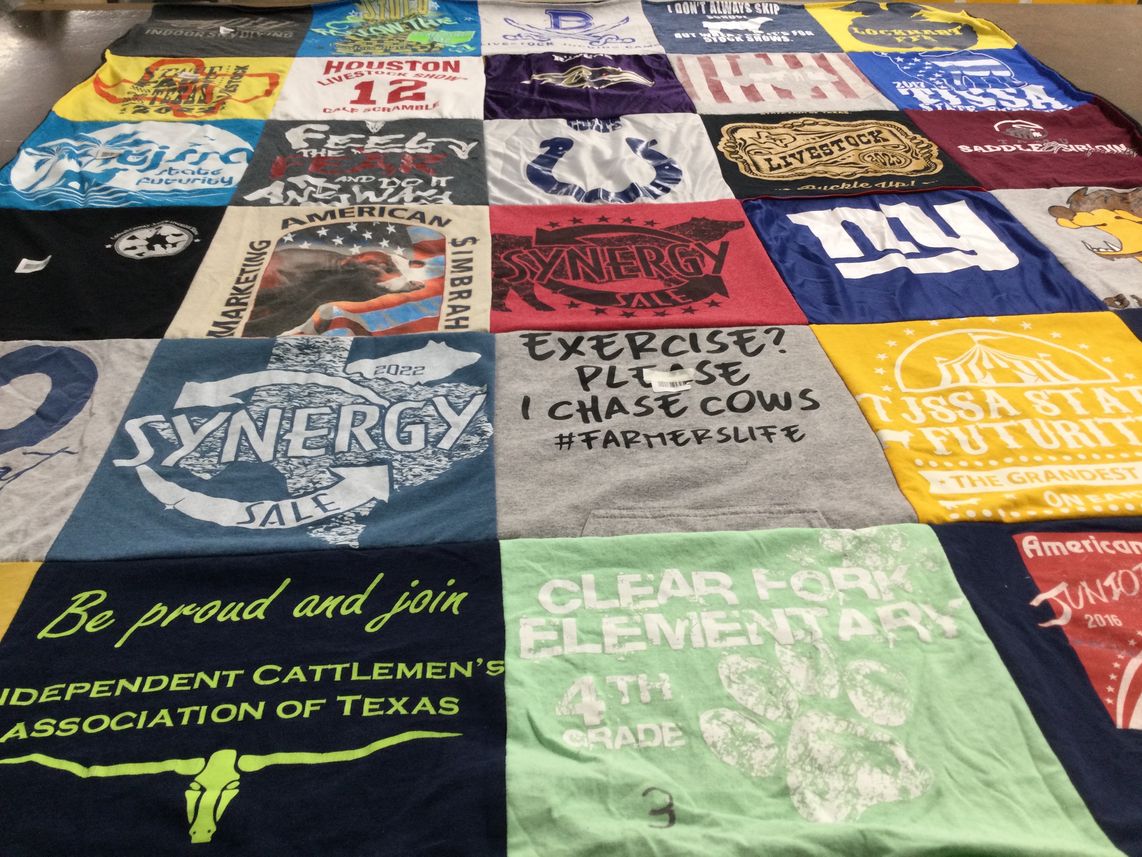 T-shirt quilt from clear fork elementary school by Misty from TX